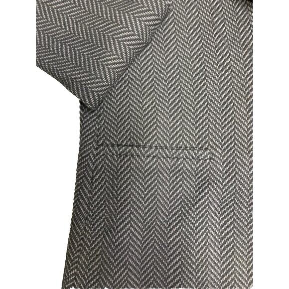Armani Collezioni Black/grey Chevron Stretch Knit Women’s Blazer Size 6 - Picture 3 of 4